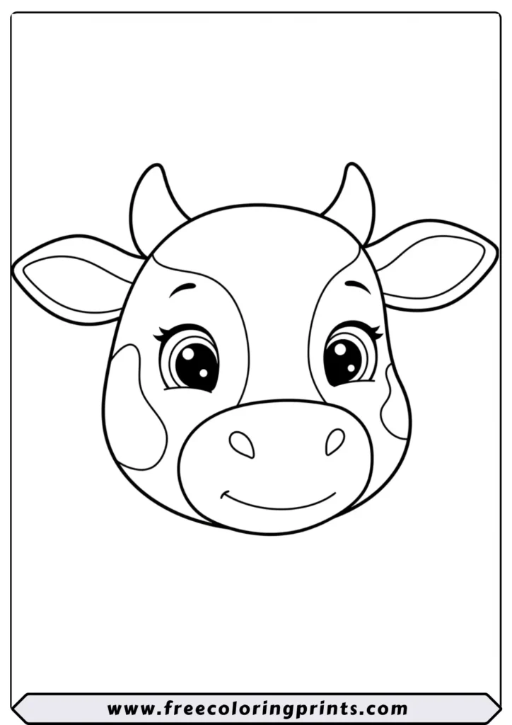 Cute Cow Face Close-Up