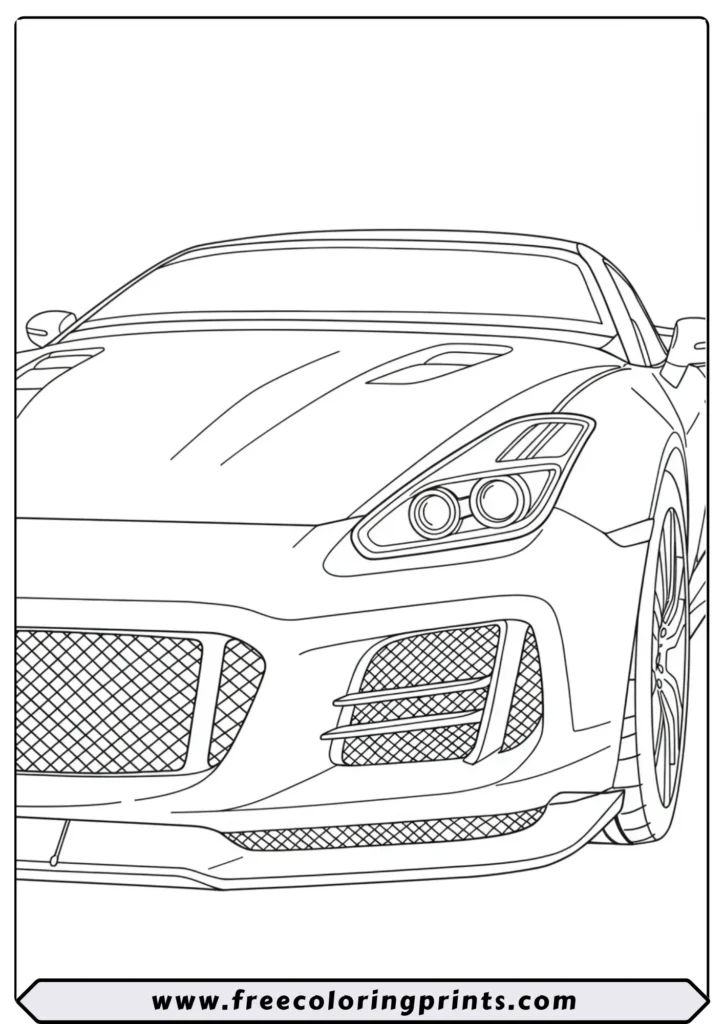 The Aggressive Front View - coloring pages