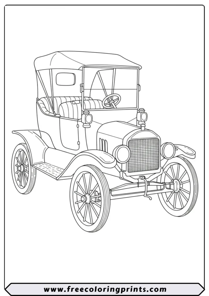 The Ford Model T - coloring pages