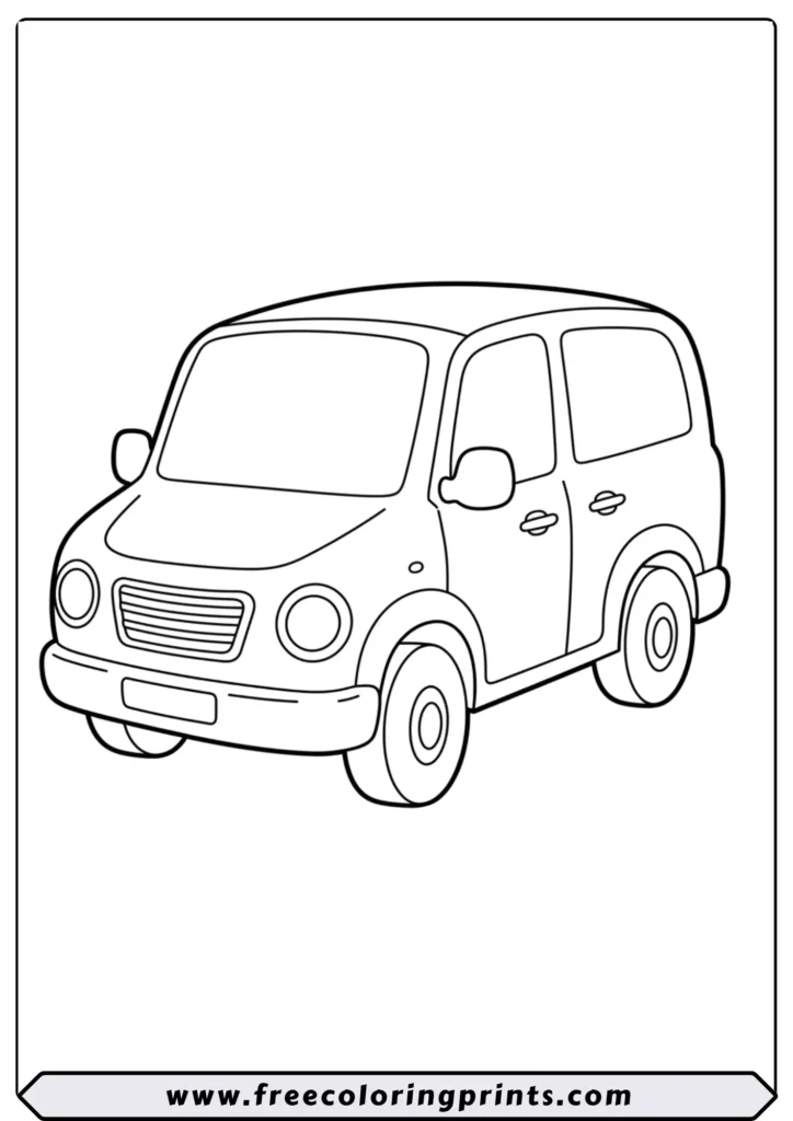 The Simple Friendly Van - coloring pages